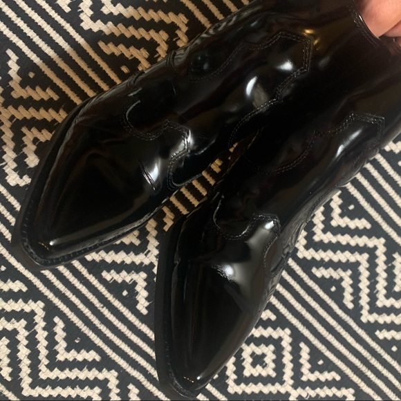 Winona Patent Leather Western Ankle Boots - Picture 3 of 7